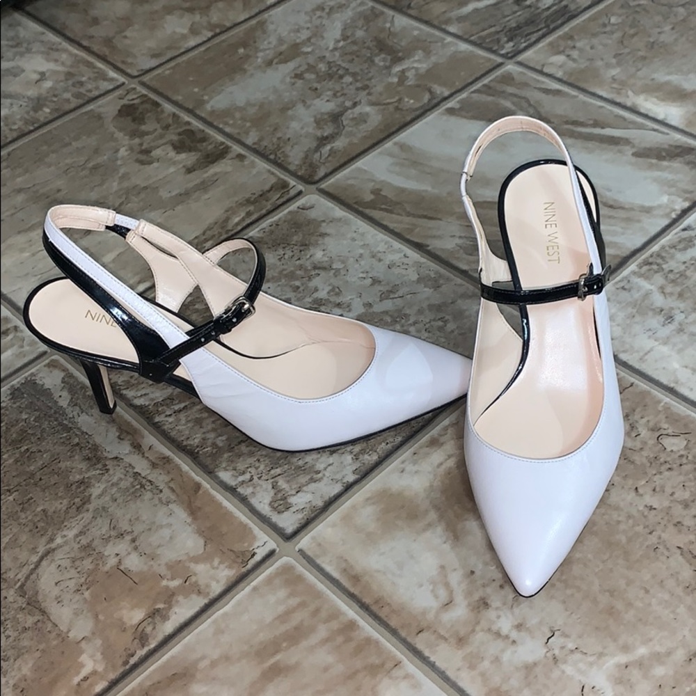 Nine West heels pumps sling back size 9